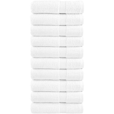 Premium Badetücher SOLUND 10 Stk. Weiß 100x150 cm 600 g/m²
