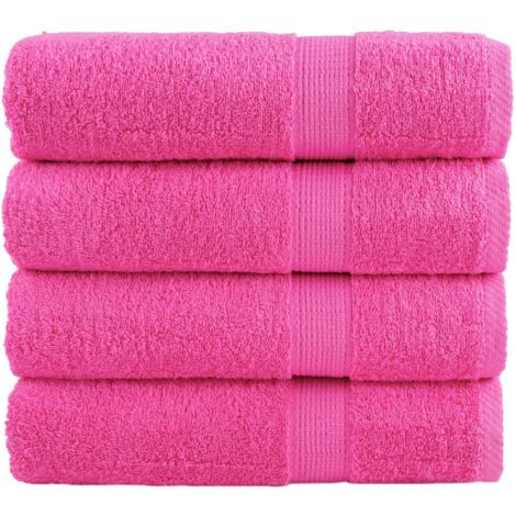 Premium Badetücher SOLUND 4 Stk. Rosa 100x150 cm 600 g/m²
