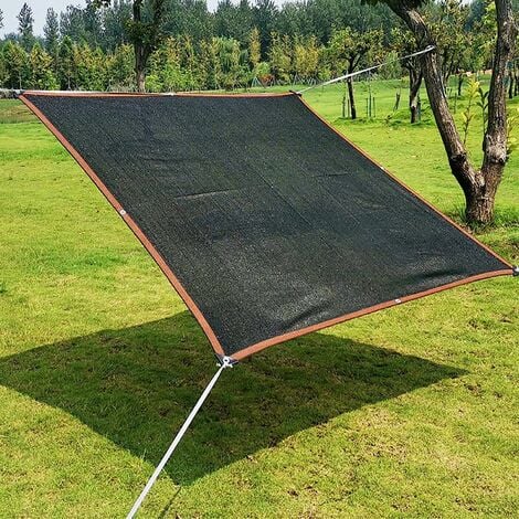 e.share 40% Shade Cloth Black Premium Mesh Shade Panel with Grommets 12ft x 16ft 