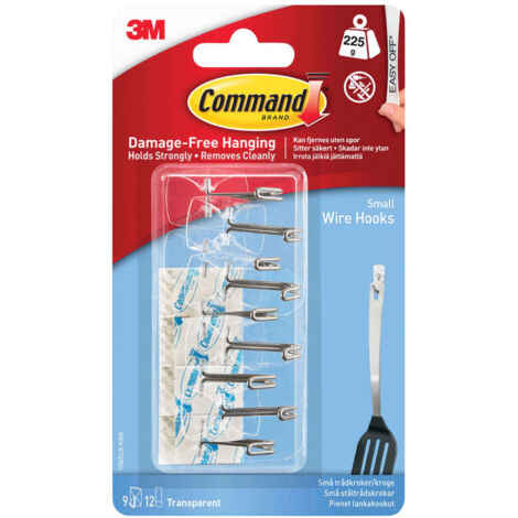 Premium Clear Wire Hooks Value Pack – Set of 9 for Versatile, Damage-Free Hanging