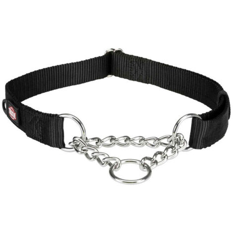 Premium collare semistrangolo: L-XL: 45-70cm/25mm nero
