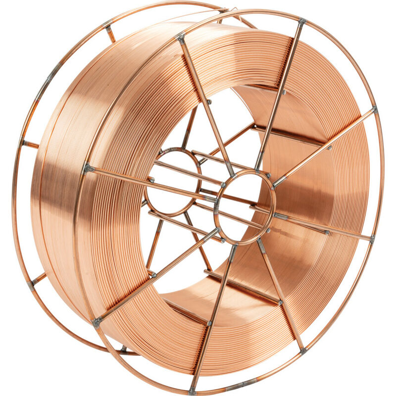 1.0mm ok Autrod 12.51 Premium Copper Coated Solid mig Wire 18kg Wire Basket - Esab