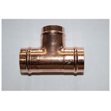 Premium Copper Solder Ring Equal Tee 22mm - WRAS Approved
