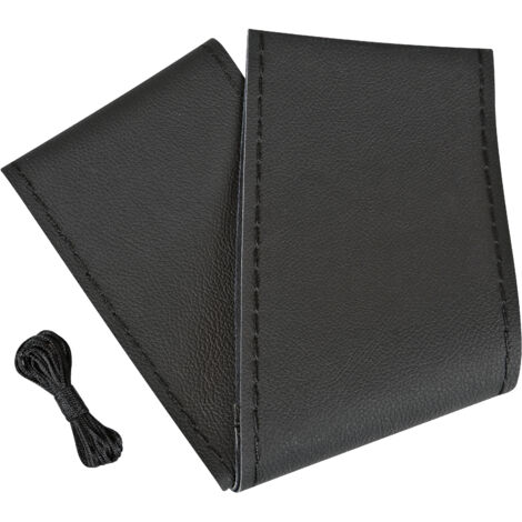 Premium, coprivolante in pelle - L - Ø 37/39 cm - Nero