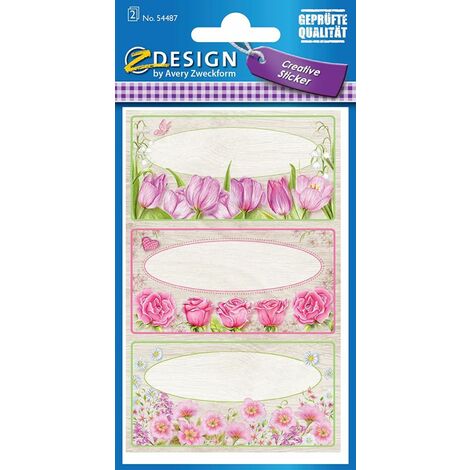 Premium Creative Geschenk-Aufkleber Blumen
