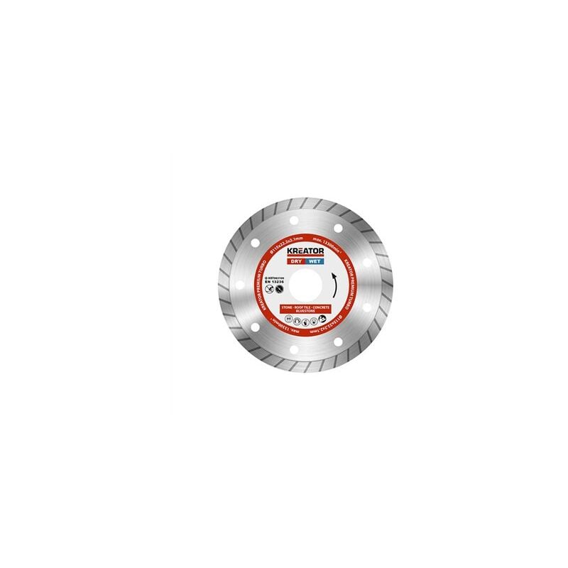 Image of Diamantscheibe Turbo 115mm durchgehend krt083100 Kreator