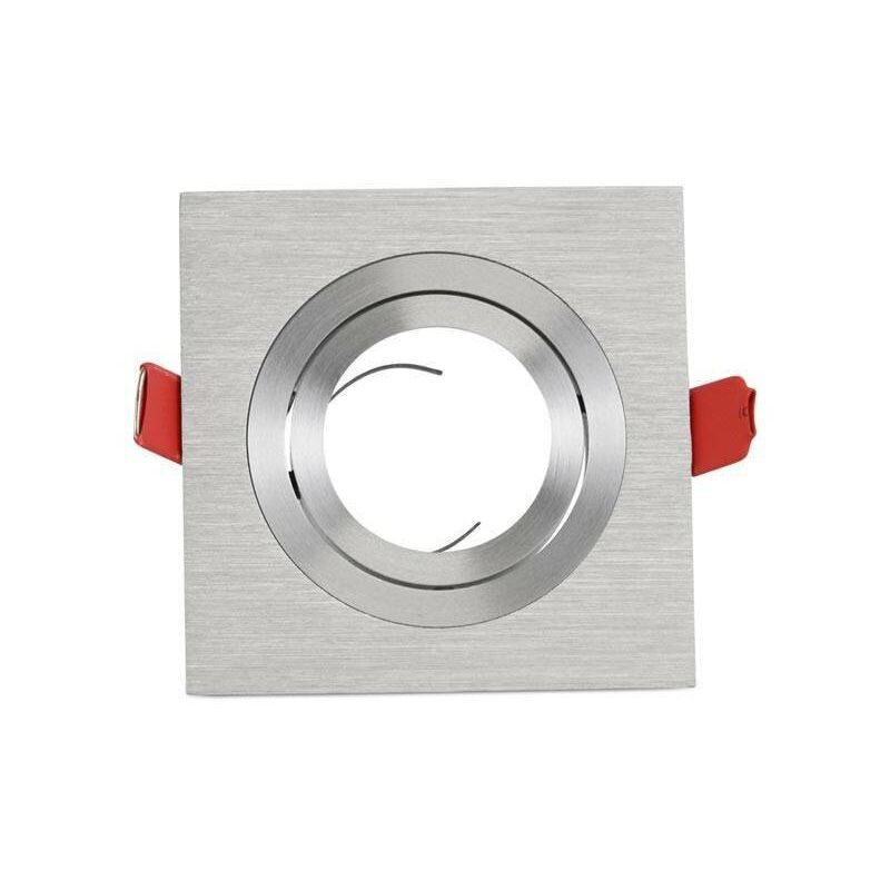 Image of Proiettore inclinabile quadrato premium per GU10 / MR16 - Alluminio Argento