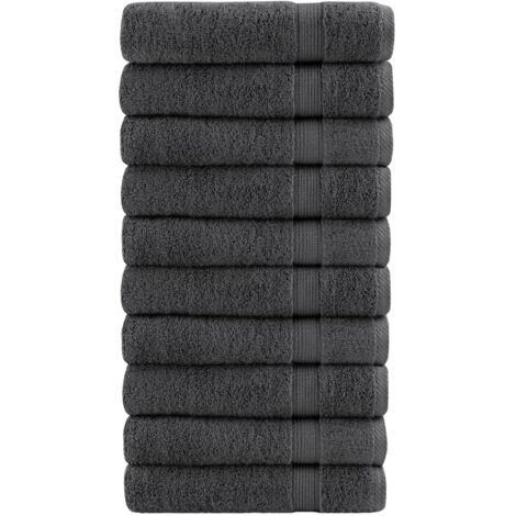 Premium Duschtücher SOLUND 10 Stk. Anthrazit 70x140 cm 600 g/m²