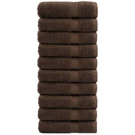 Premium Duschtücher SOLUND 10 Stk. Braun 70x140 cm 600 g/m²