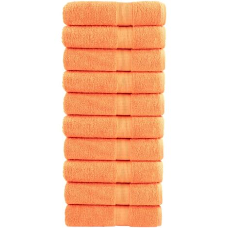 Premium-Duschtücher SOLUND 10 Stk. Orange 70x140 cm 600 g/m²