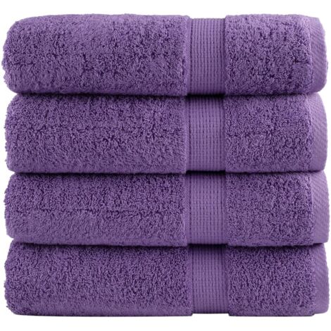 Premium-Duschtücher SOLUND 4 Stk. Lila 70x140 cm 600 g/m²