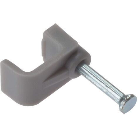 Premium Forge Flat Cable Clips – 4.0mm Diameter, Grey, Pack of 100