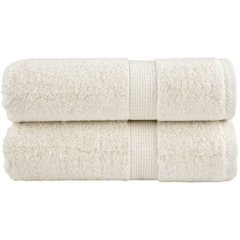 Premium-Gästetücher SOLUND 2 Stk. Cremeweiß 30x50 cm 600 g/m²
