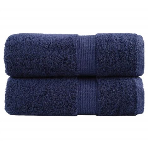 Premium Gästetücher SOLUND 2 Stk. Marineblau 30x50 cm 600 g/m²
