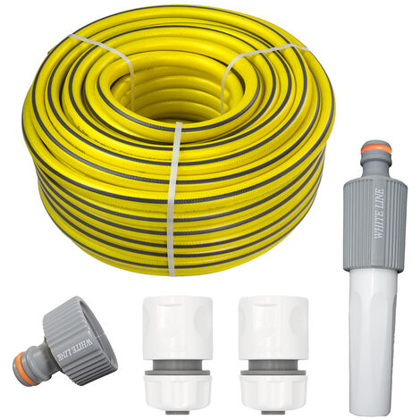 Premium Gartenschlauch Set 1/2"  25m mit Armaturen Klick-Stecksystem