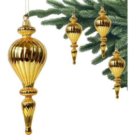 Premium Goldglaskugel, Luxuskollektion 23x7,5x7,5 cm  172346