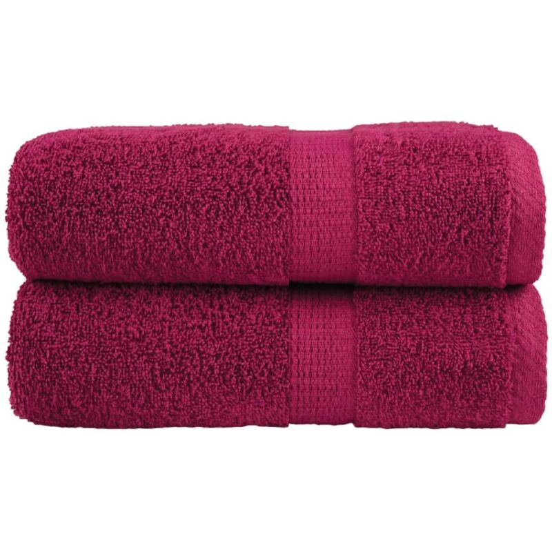 Premium Guest Towels Solund 2pcs Bordeaux 30x50cm 600gsm Vidaxl