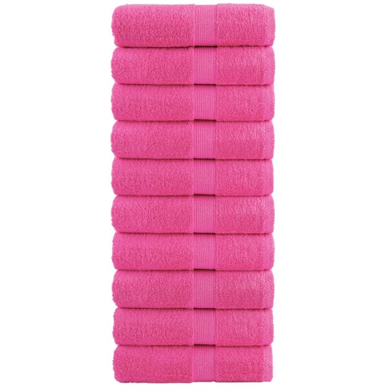 Premium Wash Towels Solund 10 Pcs Pink 30x30 Cm 600 Gsm Vidaxl