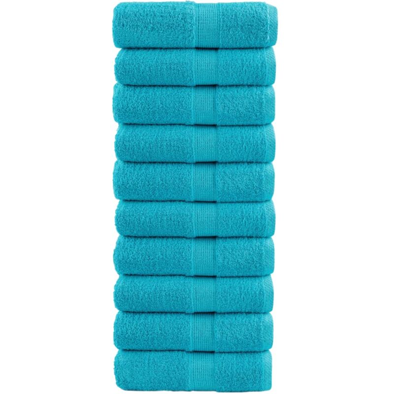 Premium-gästetücher Solund 10 Stk. Türkis 30x50 Cm 600 G/m² Vidaxl