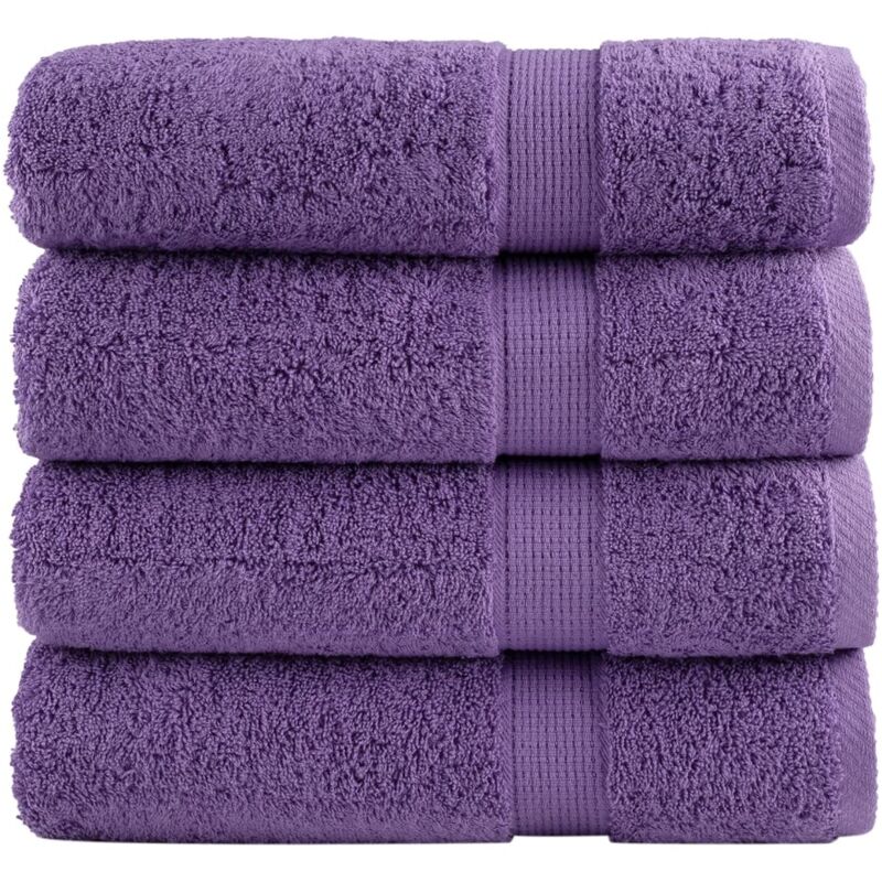 Premium-duschtücher Solund 4 Stk. Lila 70x140 Cm 600 G/m² Vidaxl