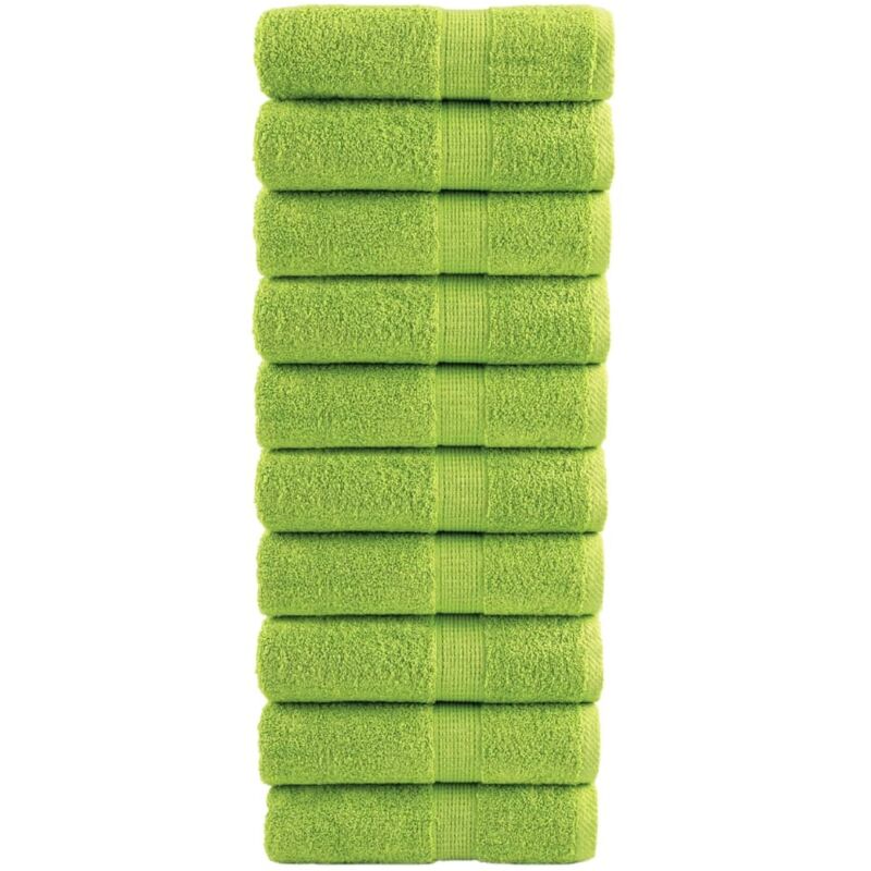 Premium Waschhandtücher Solund 10 Stück Apfelgrün 30x30 Cm 600 G/m² Vidaxl