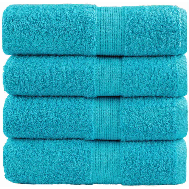 Premium-gästetücher Solund 4 Stk. Türkis 30x50 Cm 600 G/m² Vidaxl