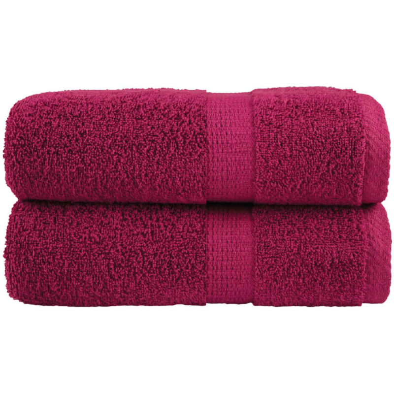 Premium Waschhandtücher Solund 2 Stück Bordeaux 30x30cm 600gsm Vidaxl