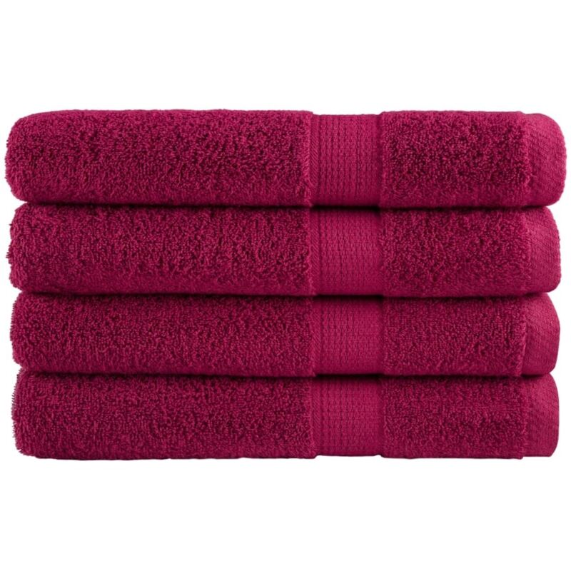 Premium-handtücher Solund 4 Stk. Bordeaux 100x200 Cm 600 G/m² Vidaxl