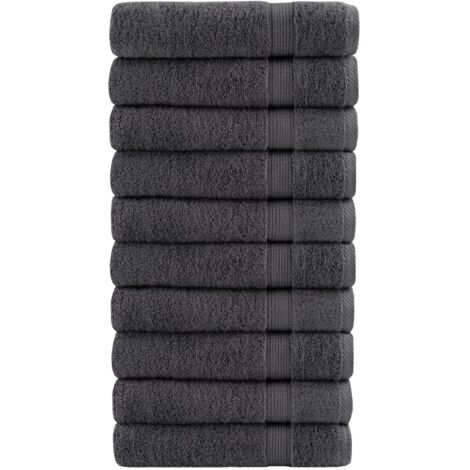 Premium Handtücher SOLUND 10 Stk. Anthrazit 50x100 cm 600 g/m²