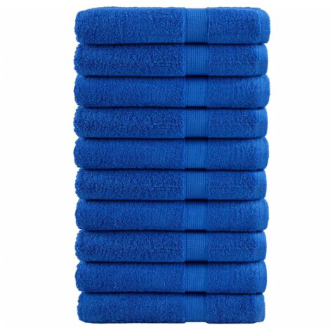 Premium Handtücher SOLUND 10 Stk. Blau 100x200 cm 600 g/m²