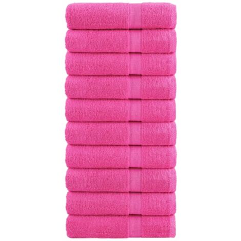 Premium-Handtücher SOLUND 10 Stk. Rosa 50x100 cm 600 g/m²