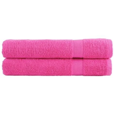 Premium-Handtücher SOLUND 2 Stk. Rosa 100x200 cm 600 g/m²