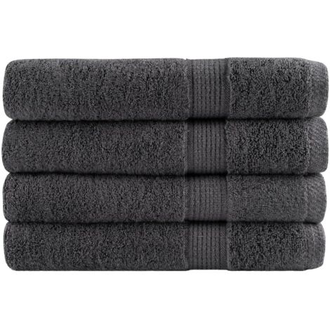 Premium Handtücher SOLUND 4 Stk. Anthrazit 100x200 cm 600 g/m²
