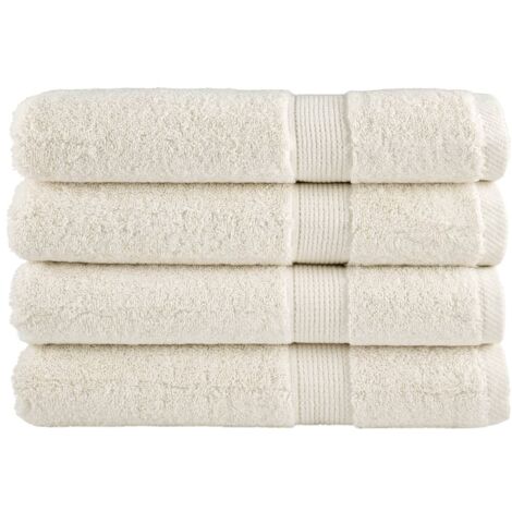 Premium-Handtücher SOLUND 4 Stk. Cremeweiß 100x200 cm 600 g/m²