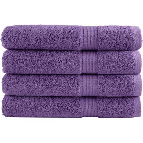 Premium-Handtücher SOLUND 4 Stk. Lila 100x200 cm 600 g/m²