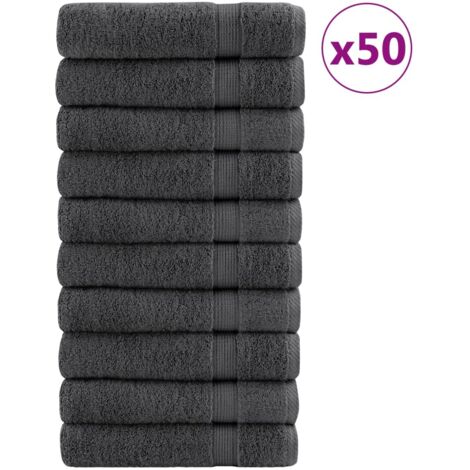 Premium Handtücher SOLUND 50 Stk. Anthrazit 50x100 cm 600 g/m²