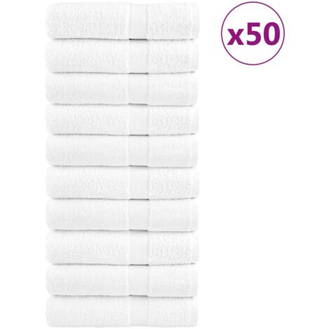 Premium Handtücher SOLUND 50 Stk. Weiß 50x100 cm 600 g/m²