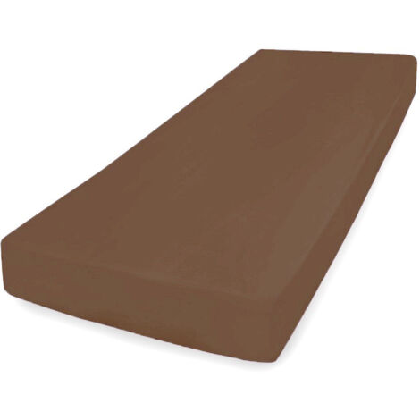 PREMIUM Jerseylaken mit Gummi 130x190, 140x200x20, braun18, MATEX