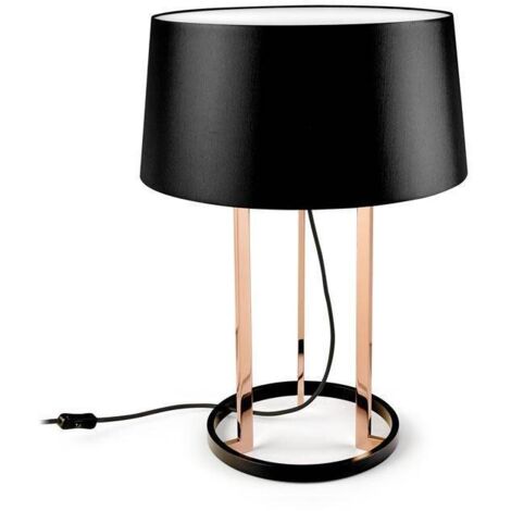Premium lamp, copper, with black lampshade