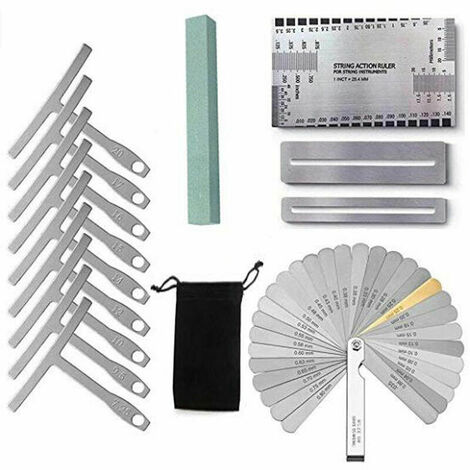 Premium Luthier Tools Conjunto de ferramentas de ajuste profissional para reparo de guitarra, modelo: Multicolor