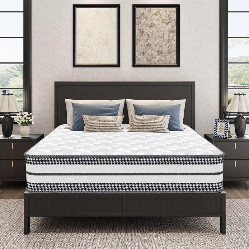 Premium Matelas 90x190 cm, Ép 25 cm, luxe - Sommeil Réparateur - 7 Zones de Soutien, Respirante, Mousse haute densité - Blue Latex