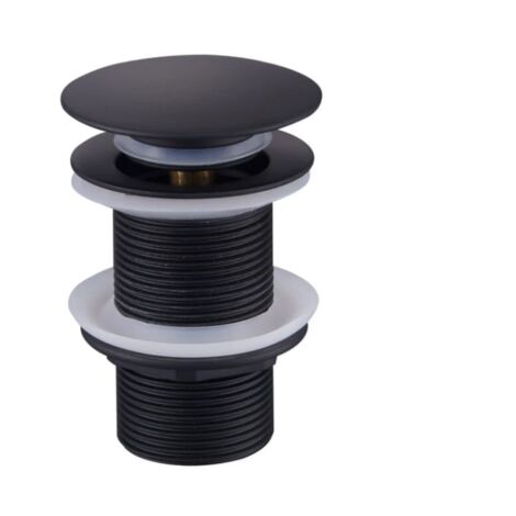 Premium Matte Black Drain Plug, Sink Stopper, Clickwaste Drain Plug with Lock