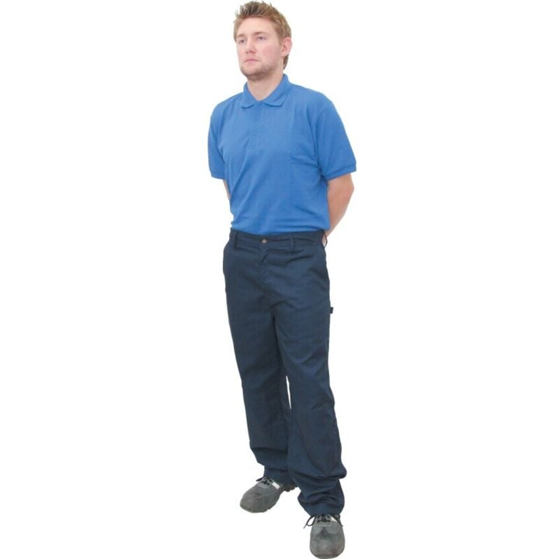 Premium Men's 36R Navy Driver Trousers - Tuffsafe