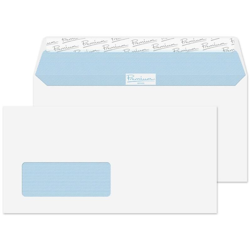 Blake - Pemium Office Wallet Envelope dl Peel and Seal Window 120gsm Ulta Wh - White