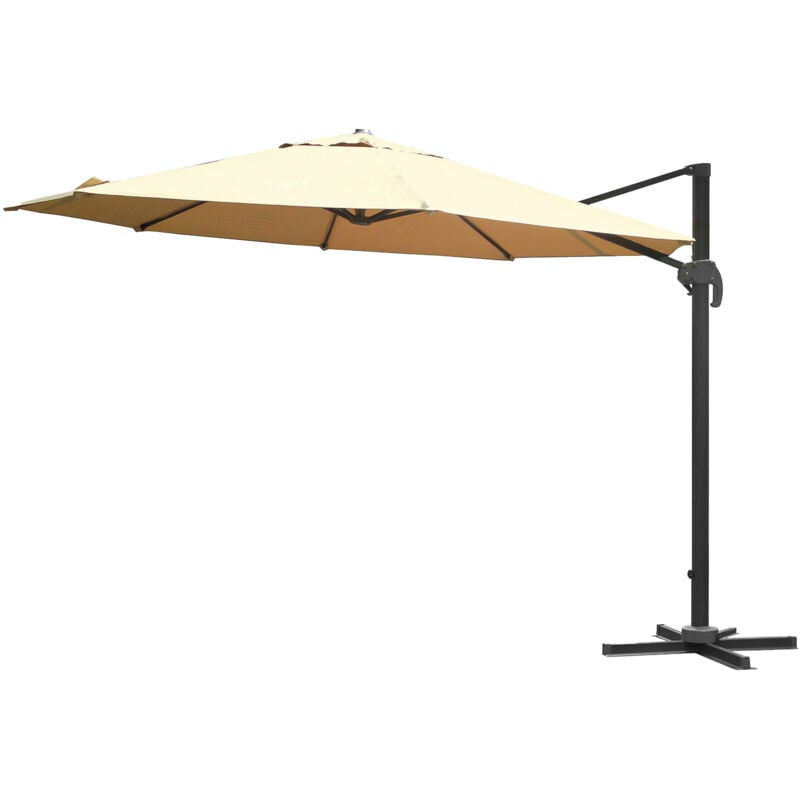 Premium - Parasol de jardin décentré en aluminium ø 350 cm
