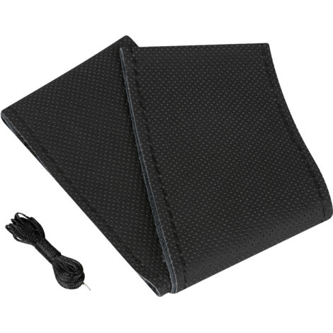 Premium Perforated, coprivolante in pelle - L - Ø 37/39 cm - Nero