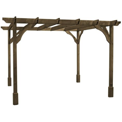 Premium Pergola - Wood - L180 x W420 x H270 cm - Rustic Brown