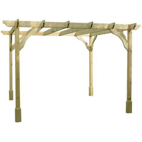 Premium Pergola - Wood - L300 x W300 x H270 cm - Light Green