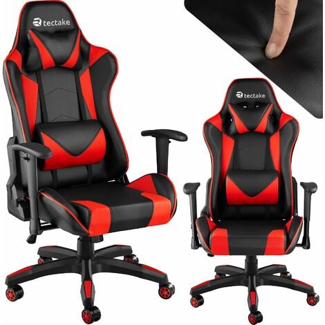 Premium Racing Bürostuhl Twink - Computerstuhl, Schreibtischstuhl, Chefsessel - schwarz/rot - schwarz/rot