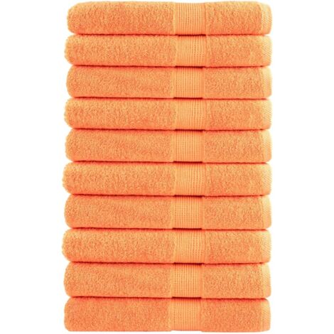 Premium-Saunatücher SOLUND 10 Stk. Orange 80x200 cm 600 g/m²